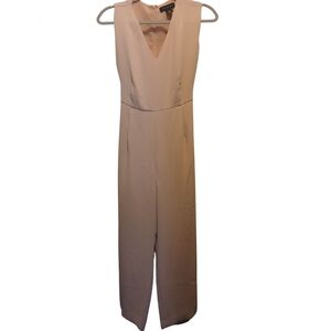 TAHARI Pink Sleeveless Lux Tie-Waist Cropped Wide Leg Jumpsuit--8